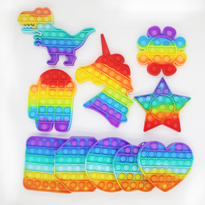 Manufactor Direct selling Rainbow camouflage Noctilucent Rodent vanguard Pressing Bubble children desktop Toys Pressing Toys