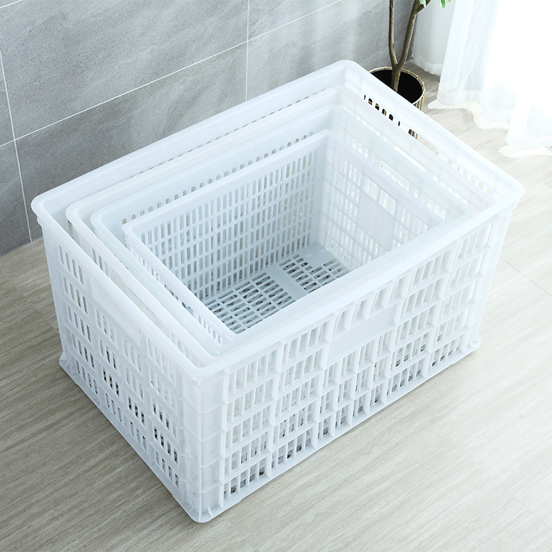 筐子塑料筐长方形镂空大号加厚箩筐快递玩具收纳框水果蔬菜周转筐