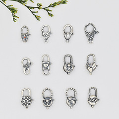 s925純銀飾品扣頭 彈簧扣龍蝦扣DIY編織手鍊項鍊連接扣輔助配件