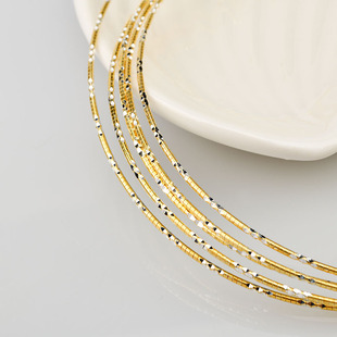 Italian craft color silver collar 1.5m laser section star round snake bone collar shaped jade