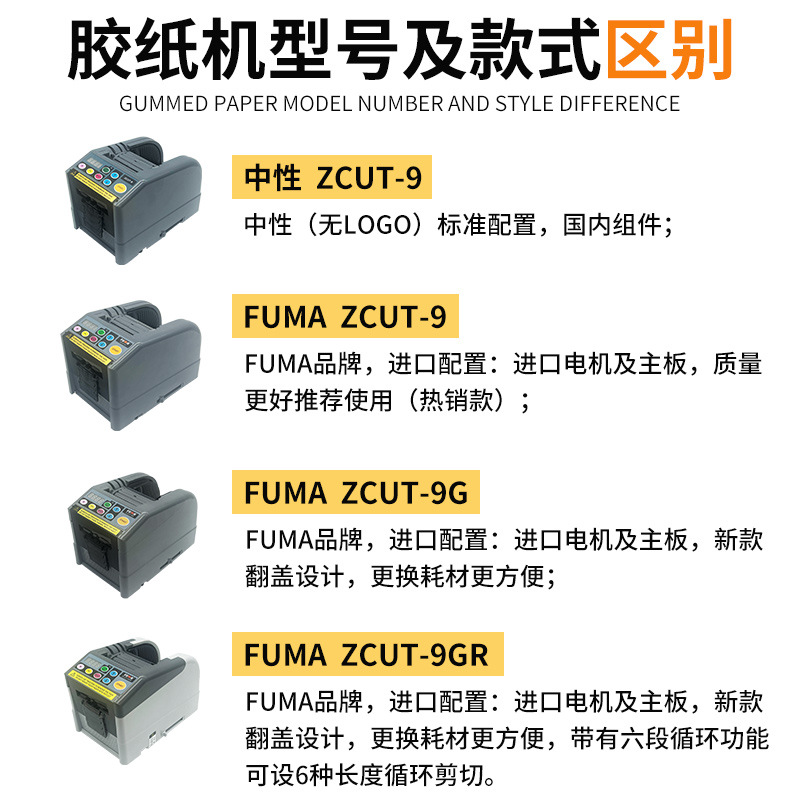 FUMA fábrica venta directa ZCUT - 9 máquina de papel adhesivo 3M doble cara hermosa máquina de corte de cinta automática