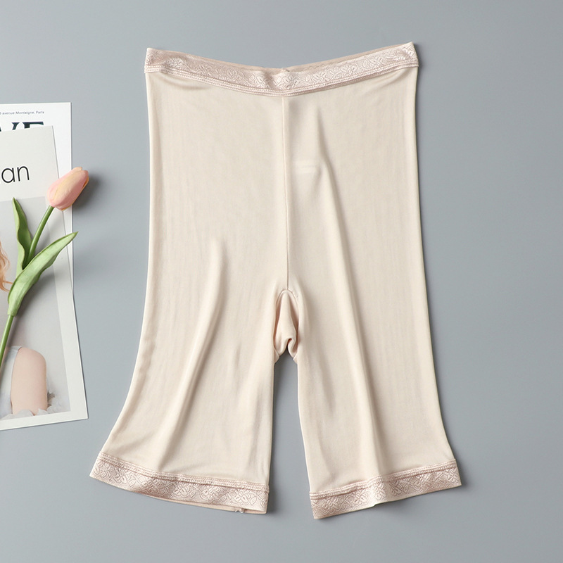High-Waist Mulberry Silk Anti-Light Extending Quad Safety Pants Wear-Free Panties Silk Bottoming Slim-Fit Underpants Culottes High-Waist Mulberry Silk Anti-Light Extending Quad Safety Pants Wear-Free Panties Silk Bottoming Slim-Fit Underpants Culottes