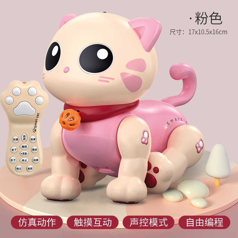 Control remoto inteligente para niños programación de juguetes acrobacias electrónicas mascotas robot regalos de voz gatos al por mayor
