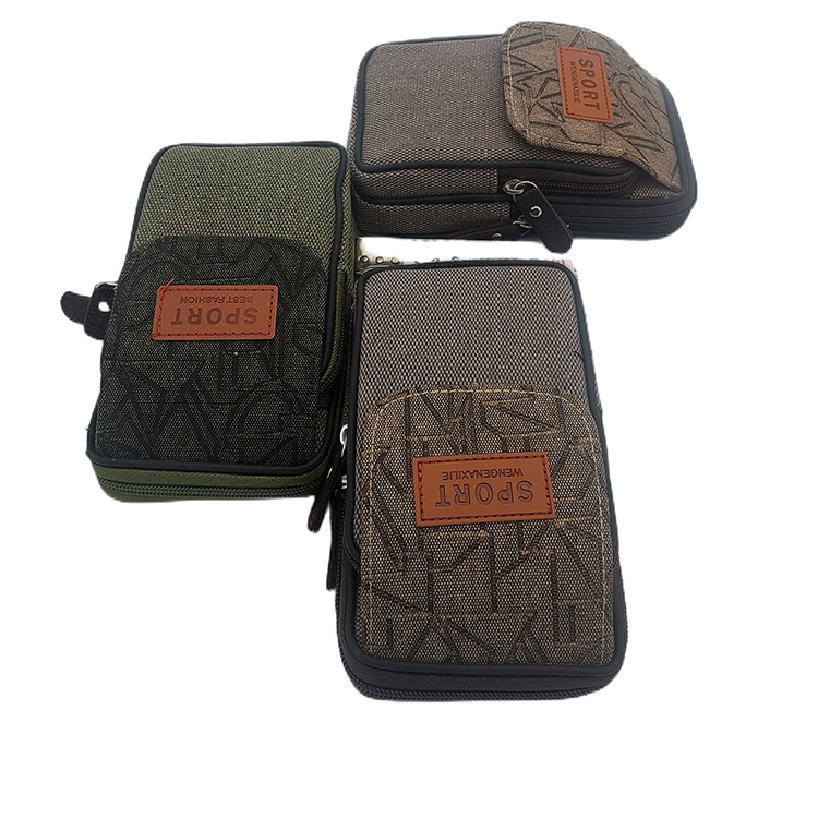 L2116 extra grande vertical esmerilado lienzo bolsa de cintura nuevo teléfono móvil bolso de la cintura de los hombres multi-funcional al aire libre deportes trabajo image 5