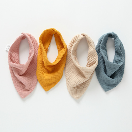 Saliva baby triangle towel pure cotton absorbent baby boy bib girl newborn anti-vomiting bib towel supplies