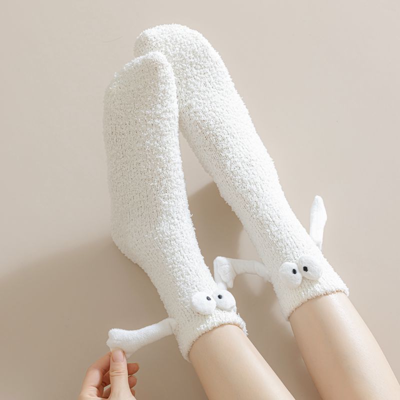 Calcetines Medios de Piso de Coralina Anti-fricción y Engrosados para Invierno image 4