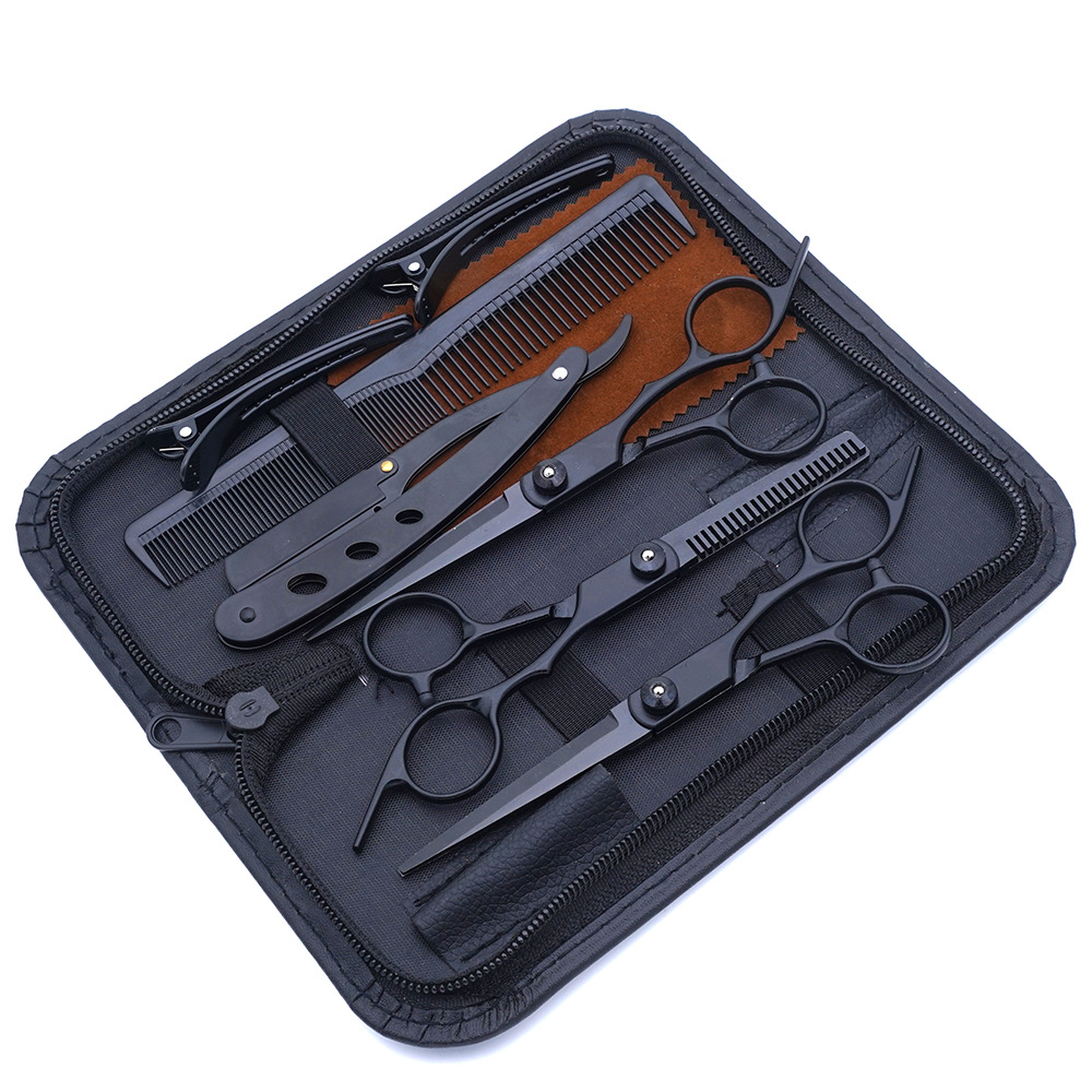Juego de Tijeras de Peluquería Profesional de Acero Inoxidable Multifuncional para Peluquería