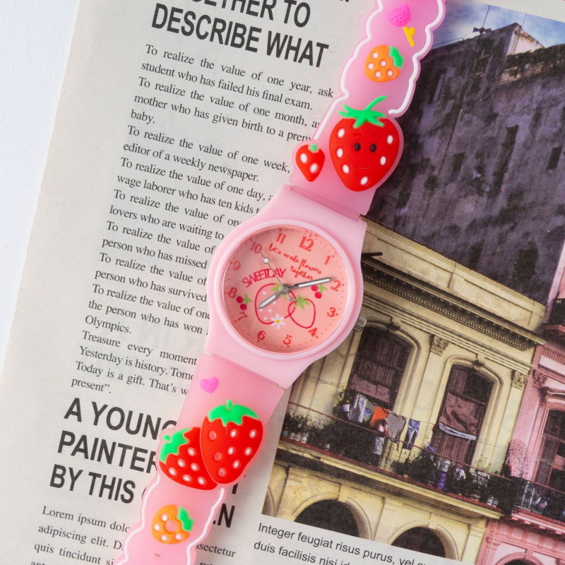 厂家批发卡通果冻手表小礼品跨境防水石英手表学生儿童手表可订货