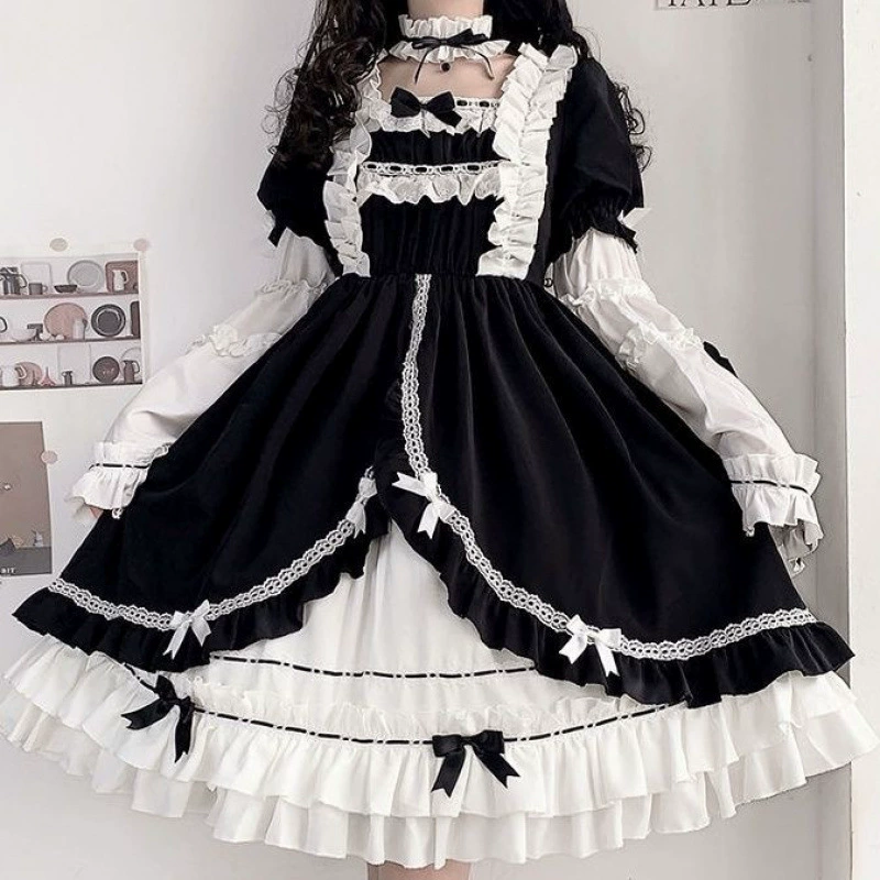 Летнее съемное элегантное платье, Lolita OP, стиль Lolita