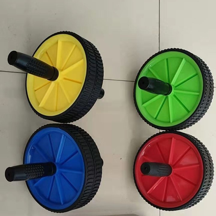 Equipo de gimnasio interior pequeño clásico AB doble rueda abdominal equipo de fitness al aire libre artículos deportivos