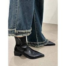 L 35252 Block heel slim ankle boots �ָ����ݶ�ѥ�羳����