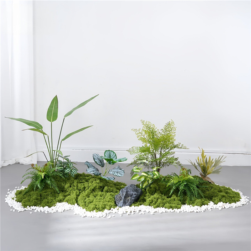Artificial green plants for landscaping, moss, fake plants, decorative artificial flowers, indoor tropical combination, Persian window display, landscape grass arrangement Artificial green plants for landscaping, moss, fake plants, decorative artificial flowers, indoor tropical combination, Persian window display, landscape grass arrangement