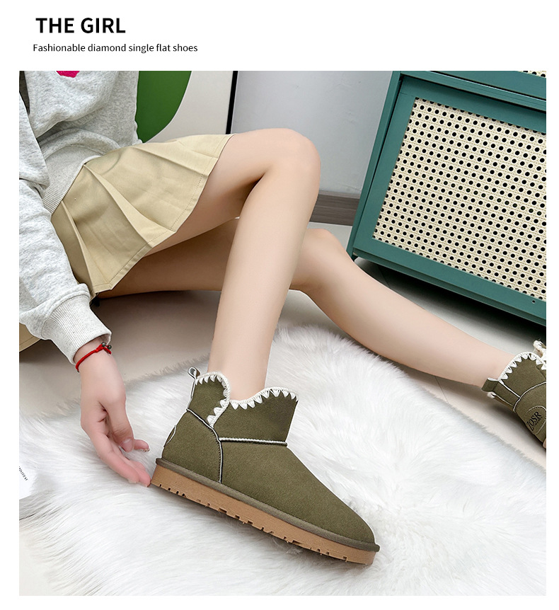 Chaussures chaudes en peluche polyvalentes à fond plat pour femmes, chaussures décontractées confortables pour l'hiver 2023_voghion.com