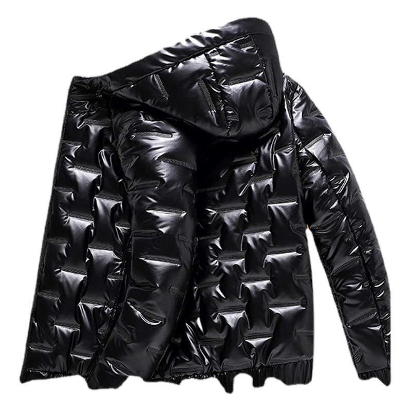 Abrigo acolchado de algodón de seda de invierno abrigo de hombre abrigo acolchado de algodón engrosado con sombrero ropa de invierno de los hombres abrigo acolchado de algodón juvenil ropa con capucha de los hombres