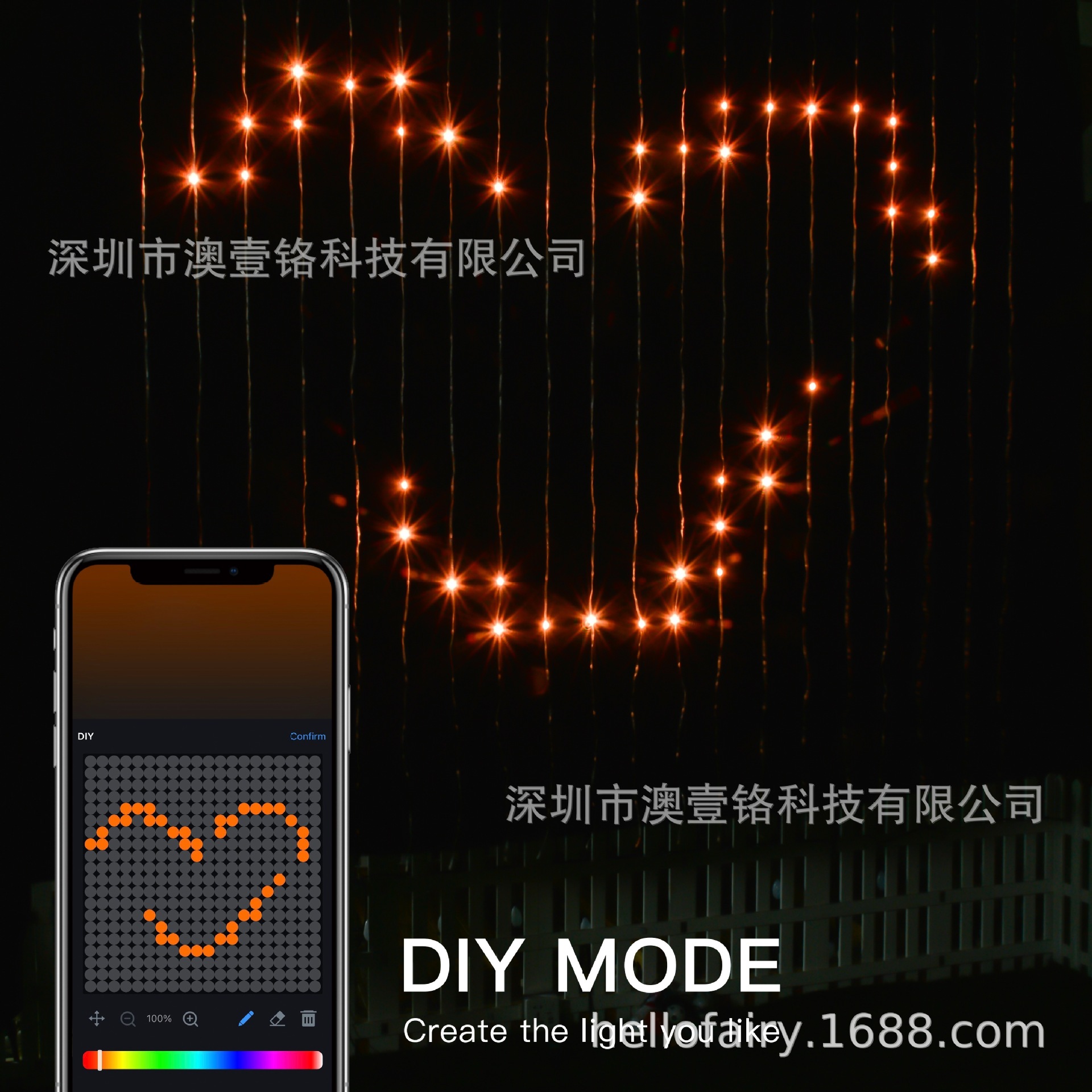 HelloFairy 400 luces DIY control electrónico inteligente LED al aire libre fiesta de jardín Navidad decoración de vacaciones luces de cortina