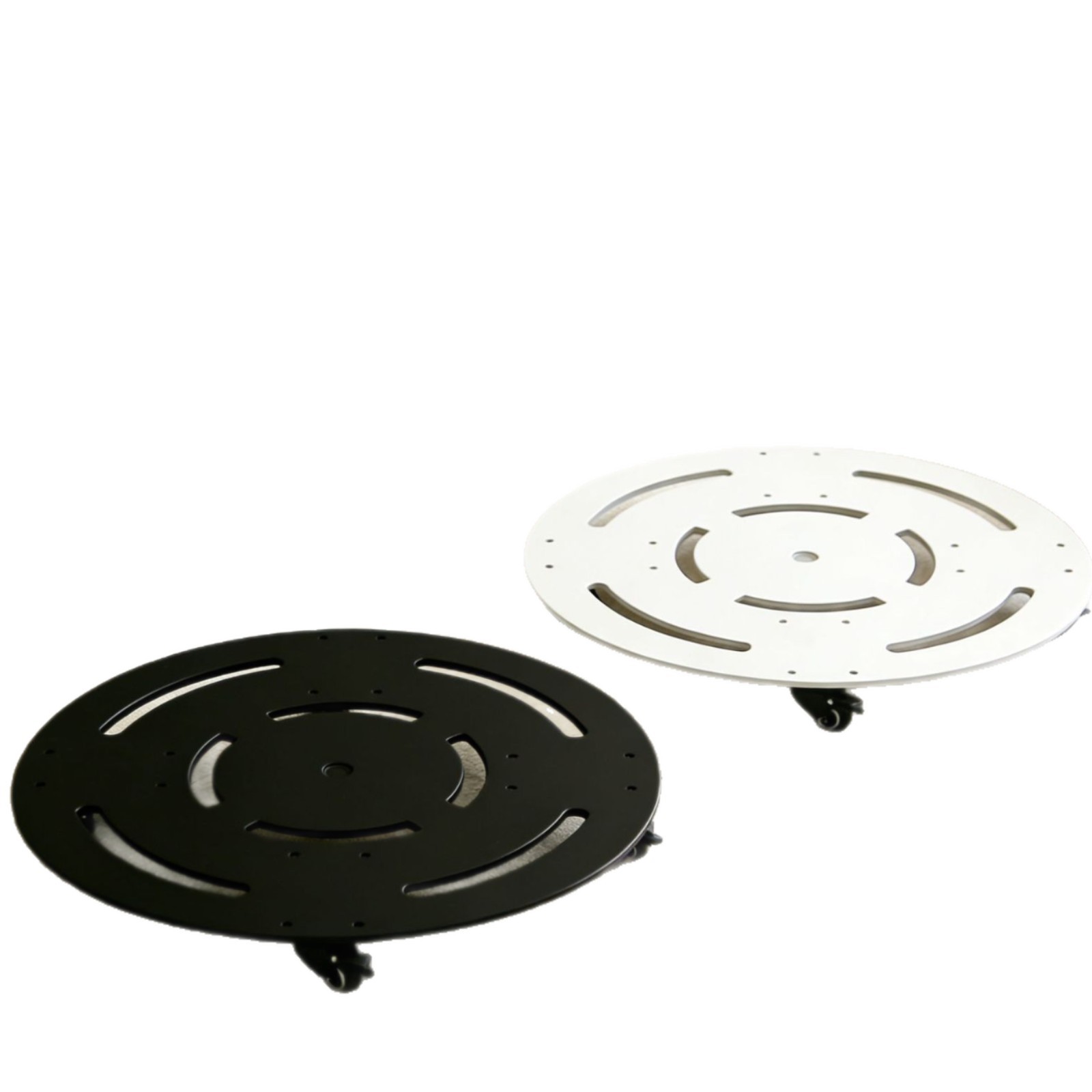 soporte de fondo de maceta de placa de acero móvil redondo gran rodante rodante universal para fijar soporte de fondo de maceta de plantación verde interior