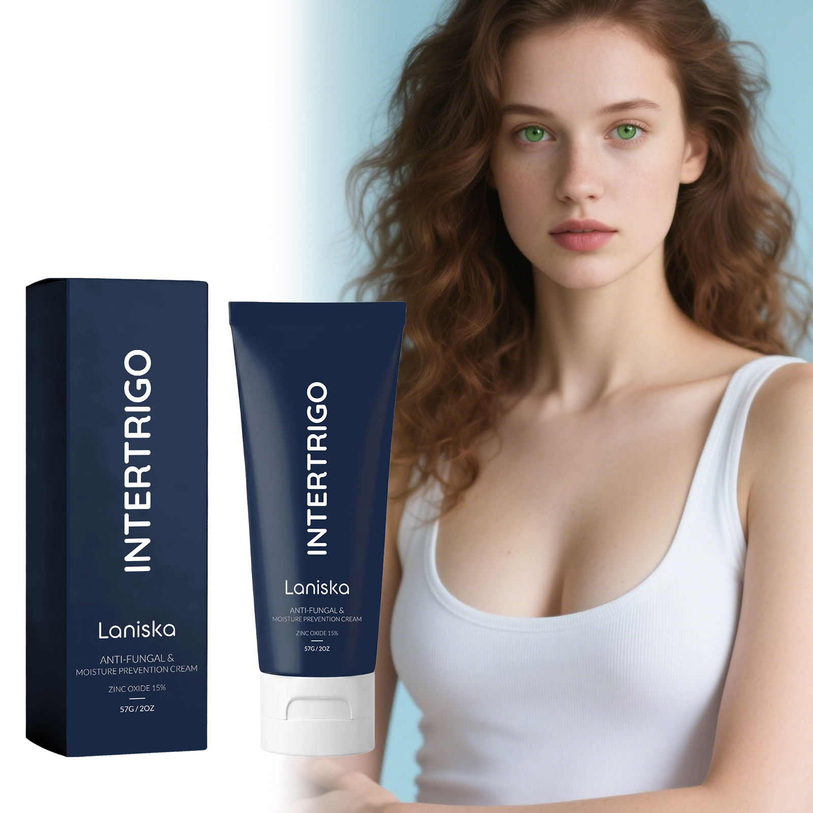 Laniska Skin Care Cream Gentle and Comfortable Skin Care Cream for Underarms and Thighs, Anti-Friction and Refreshing Skin Care Cream