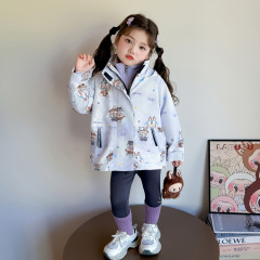 女童外套春秋款2025新款儿童洋气时髦冲锋衣三合一可拆卸宝宝冬装