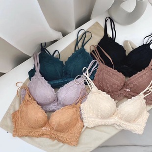 Hot-selling Cast Steamed Bread Cup Japanese and Korean Girls' Breathable Beautiful Back Thickened Underwear Gather-up No Steel Ring Adjustable Bra