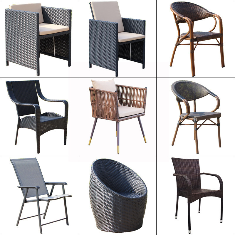 Sillas de caña al aire libre balcón terraza sillas de caña jardín al aire libre ocio comedor de té café mesas y sillas