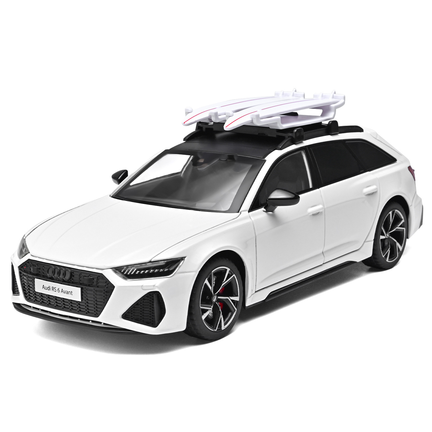 Auténtico autorizado 1: 24 Audi RS6 modelo de automóvil de aleación retorno sonido y luz mano de obra delicada de alta gama regalos adornos de bar