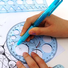 国产珠宝设计建筑室内设计绘图尺正圆正方形模板三角板量角器