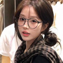 日系高级玳瑁色眼镜女TR90素颜神器可配有度数超轻眼睛框架77077