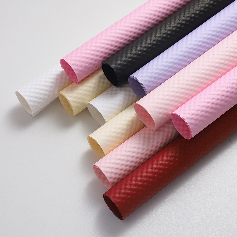 Papel convexo de lunares Papel de envolver de flores Floristería Arte floral Papel kraft Papel de envolver de ramo Papel en relieve tridimensional Papel de envolver de flores