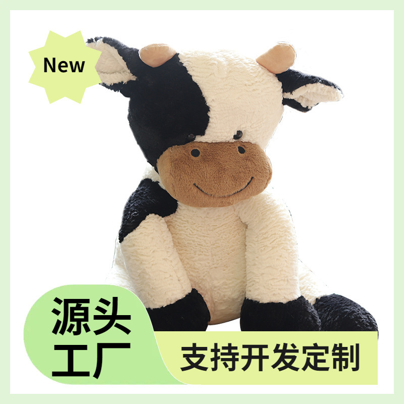 Nuevo Juguete Creativo, Adorable Peluche de Vaca Sentada, Muñeco de Peluche al por Mayor, Regalo de Mascota del Año del Buey