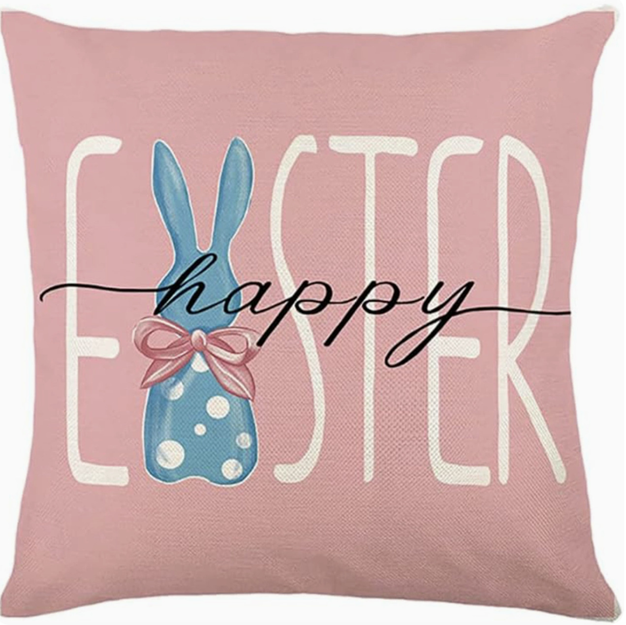 Amazon nuevo huevo de Pascua transfronterizo funda de almohada lino conejo simple funda de almohada cojín de sofá doméstico