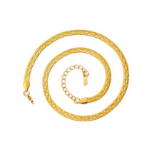 5mm不锈钢蛇链18k金色项链锁骨链304不锈钢diy饰品项链链条配件