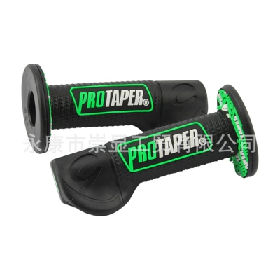 Universal Enduro Off-Road Motorcycle Handlebar Grips, Anti-Slip, Anti-Sweat, Shock-Absorbing, Wear-Resistant Modified Rubber Grip Accessories (Motorcycle Handle Cover) - pro-glue-two-color-black-and-green