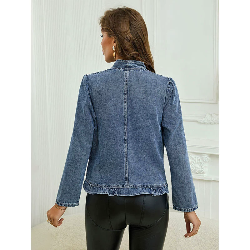 Джинсовая демисезонная куртка, европейский стиль, Slim fit