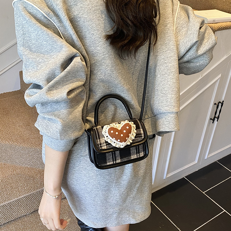 Bolsas de mano de encaje dulce para niños y niñas, bolsas de mano a cuadrícula, mini bolsas de mochila para bebés, nuevos accesorios para niños.