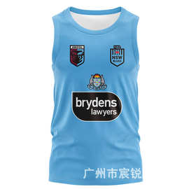 兰霍尔顿主场训练服橄榄球服运动篮球训练速干上衣背心外贸