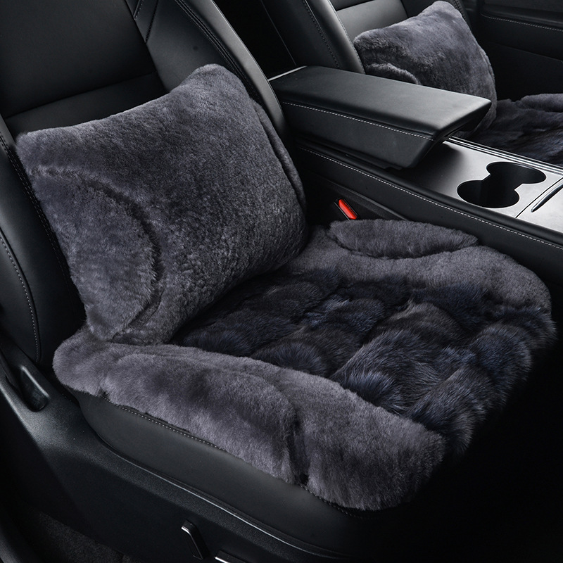 新款狐狸毛汽车坐垫真皮毛一体汽车座垫羊毛垫单片冬季保暖三件套