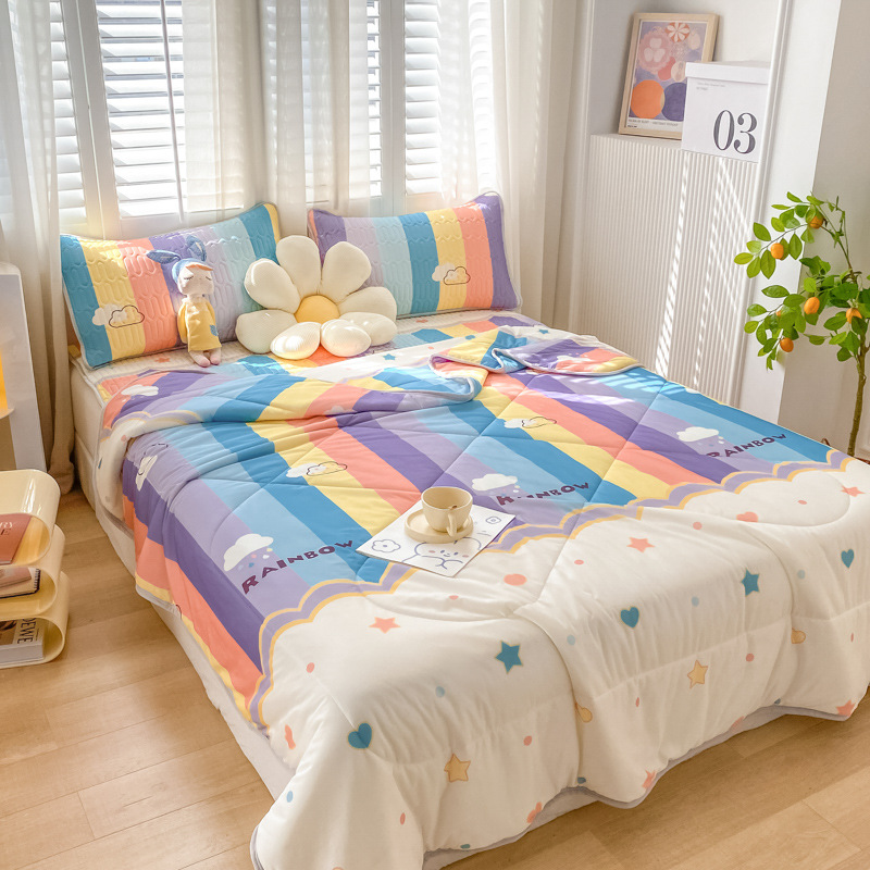 무지개 별이 빛나는 하늘