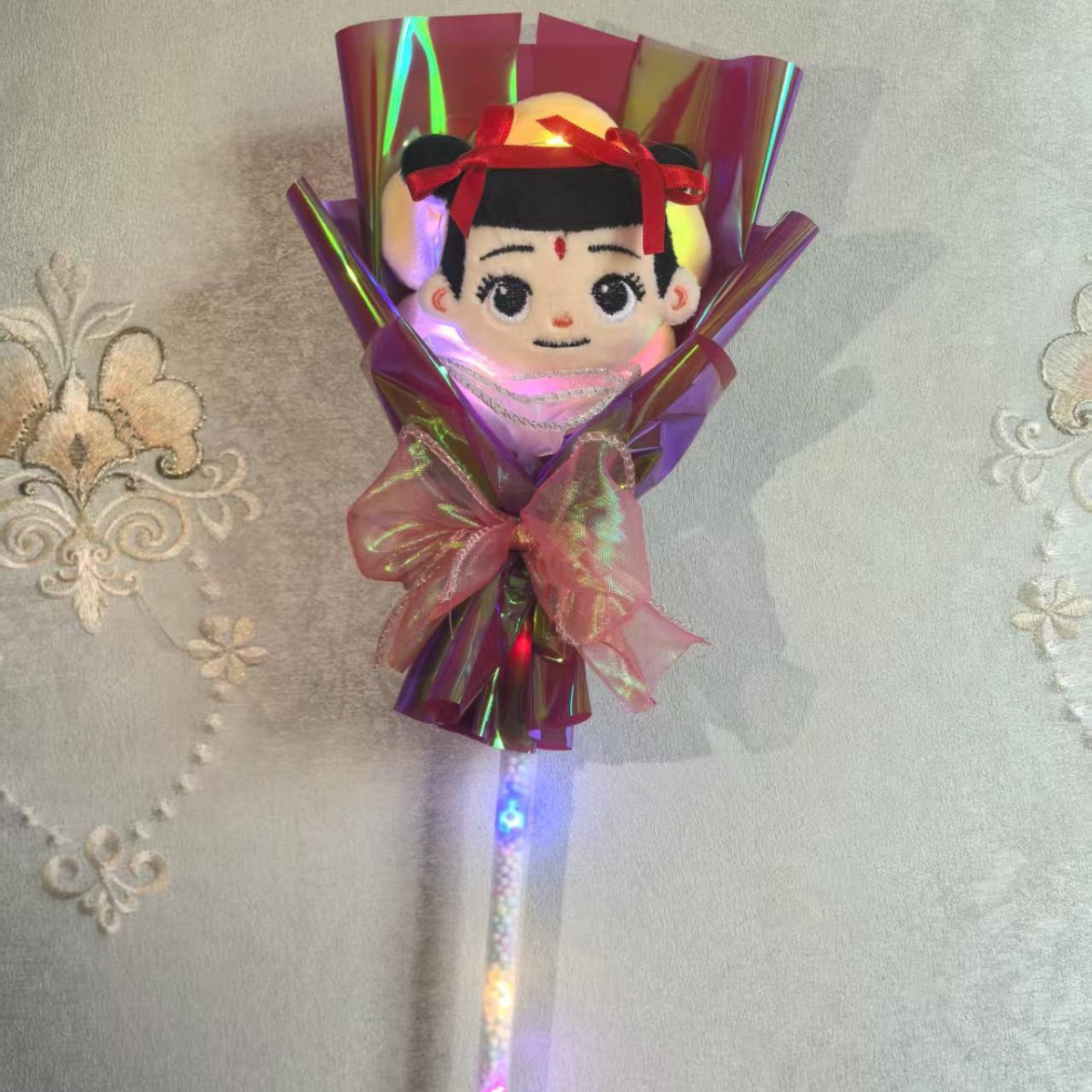 빨간색 나타 요술봉 (조명 포함)