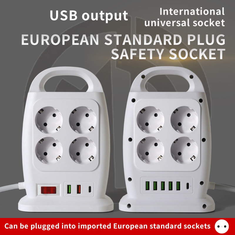 USB TYPE-C tipo torre de escritorio vertical portátil estratificado de doble cara placa de enchufe de enchufe europea