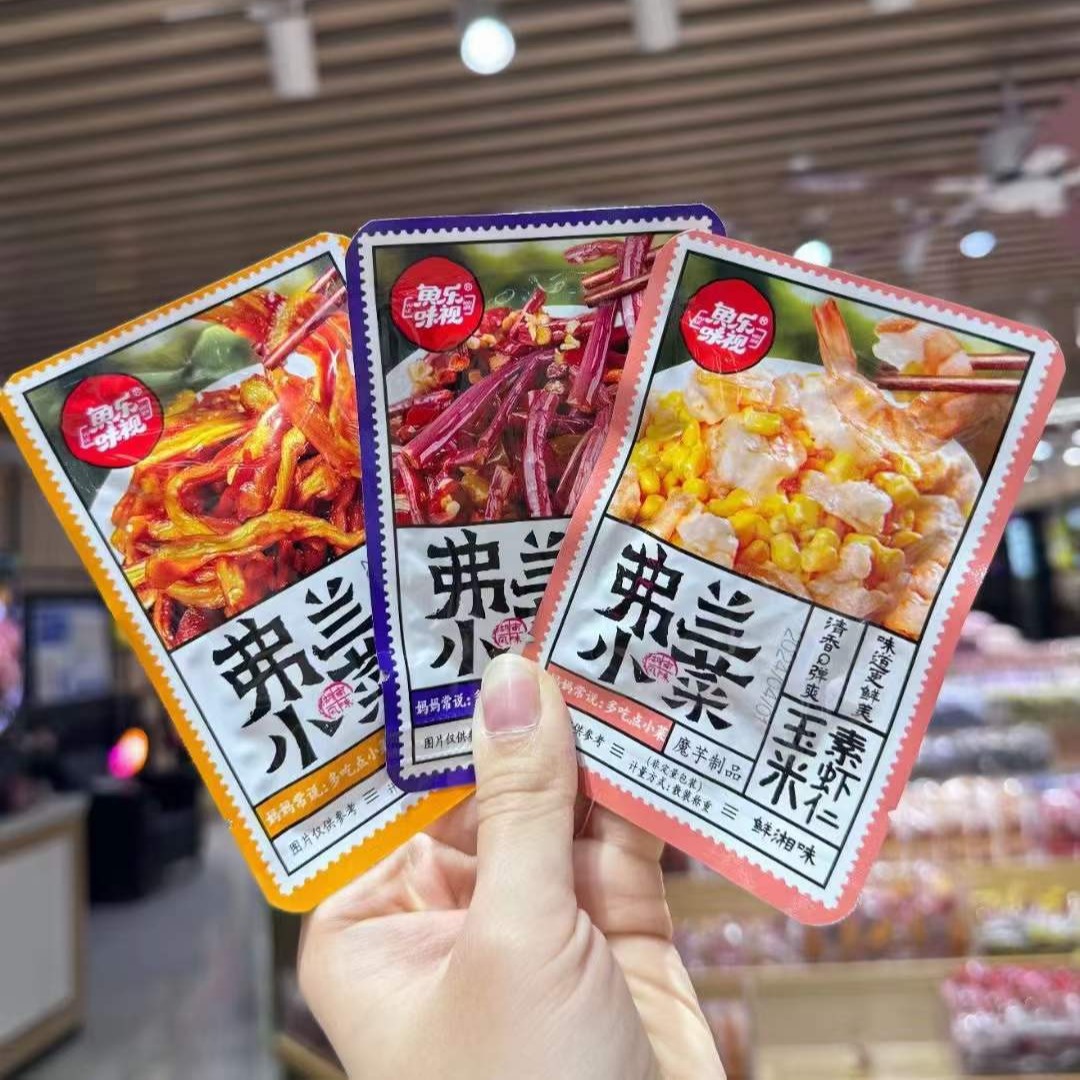 鱼乐味视弗兰小菜 蕨菜/木瓜丝/玉米素虾仁 特色即食下饭菜 5斤装