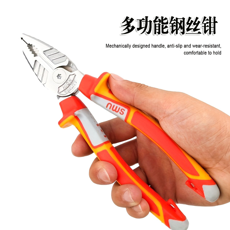 Cortadores de Alambre Excéntricos de Grado Industrial Estilo Alemán, Alicates de Punta Aguja, Alicates Diagonales, Alicates Especiales para Electricistas, Cortadores de Alambre de Grado Industrial para Pelar Cables