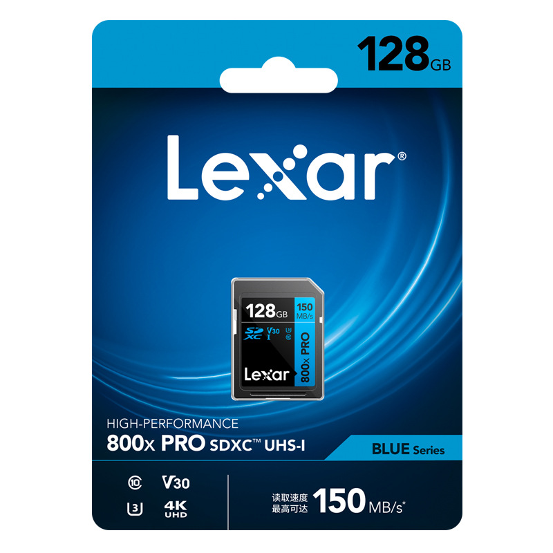 Thẻ SD Lexar Thẻ nhớ máy ảnh kỹ thuật số SLR C10 32G tốc độ cao 800X U3 64G 128G 256G