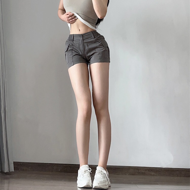 Workwear High-Waisted Leg-Lengthening Running Hot Girl Sports Pants Loose Hot Girl Sports Casual Three-Point Shorts 1516 Workwear High-Waisted Leg-Lengthening Running Hot Girl Sports Pants Loose Hot Girl Sports Casual Three-Point Shorts 1516