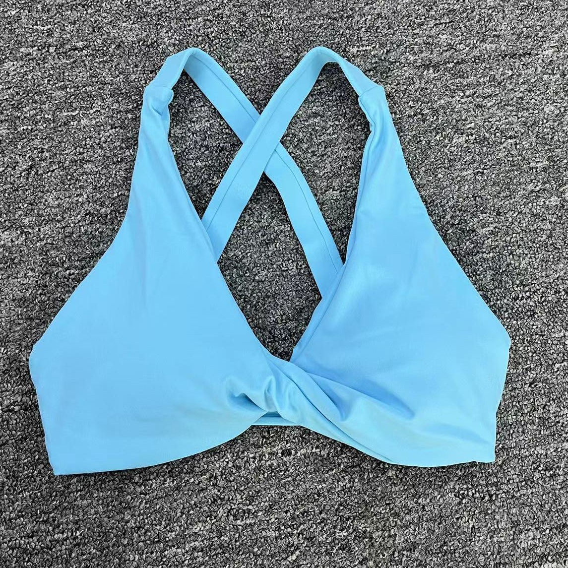 Des Sports Couleur Unie Nylon Dos Nu Active Tops Débardeur Croisé Dos Nu display picture 40