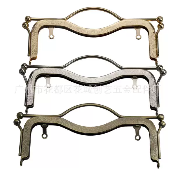 New 20.5CM Concave Waist Embossed Lips Gold Hand Pressure Hole with Screws DIY Handmade Material Package Accessories