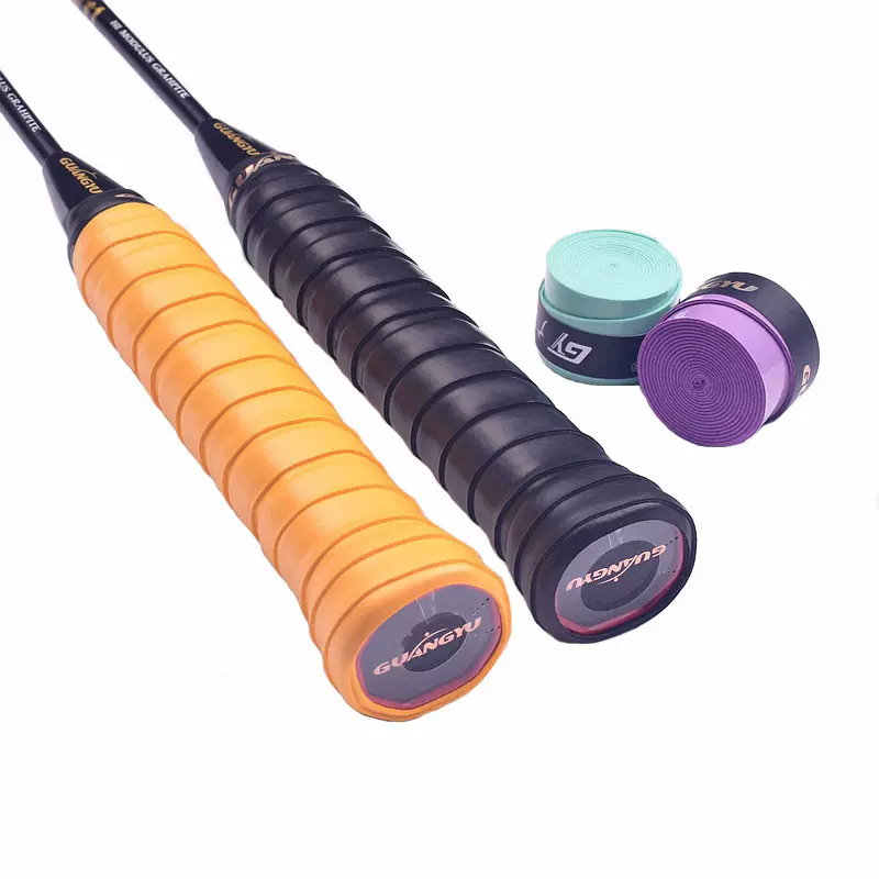 跨境热卖粘性手胶平面网羽毛球拍PU弹性弹弓缠绕绑带吸汗带高弹力