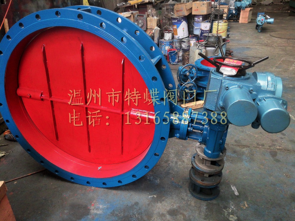 爱凯斯钢制D941W 电动通风蝶阀 气动法兰式通风蝶阀(图)