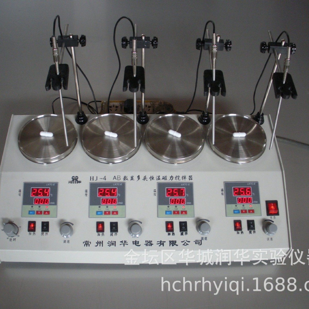 多头磁力搅拌器 HJ-4AB 独立搅拌 单独测速  独立数显控温