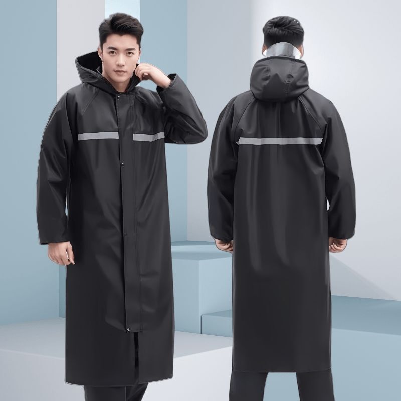 Raincoat, One-Piece Mid-Length Raincoat, Short Adult Windbreaker, Electric Bike Jacket, Rainproof Takeaway Labor Insurance