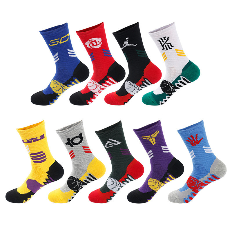 Basketball Socks Middle Barrel Actual Combat Player Version High-top Sports Elite Socks Men's High Barrel Thickened Cotton Shock Absorbing Cushioning Socks